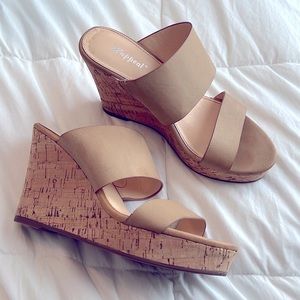 Light Tan/Nude Wedges size 7